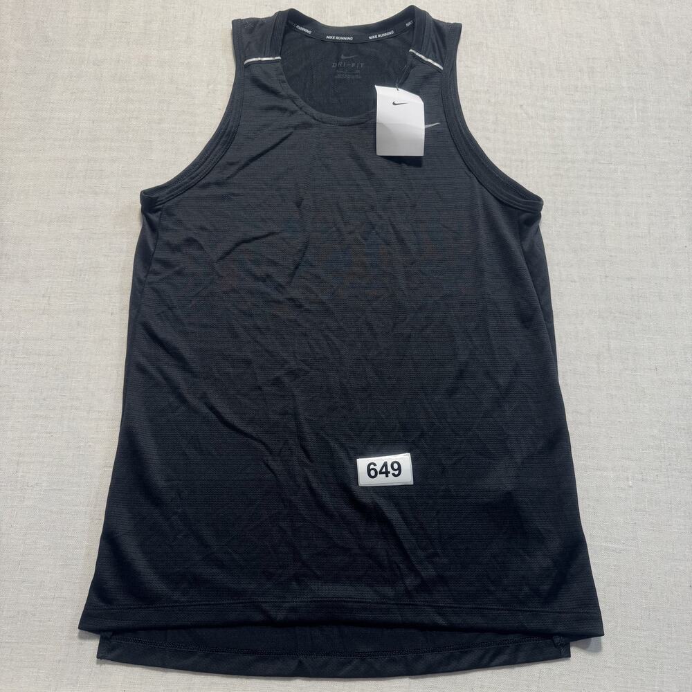 Nike Men's Breathe DriFit Running‎ Tank Top Black Sz S Brand New